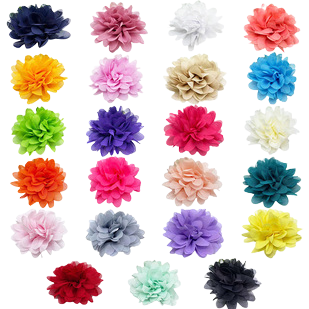 DIY fabric flowers, hair accessory materials, chiffon pleated fabric flowers, hats, bags, shoe materials, clothing accessories, flowers