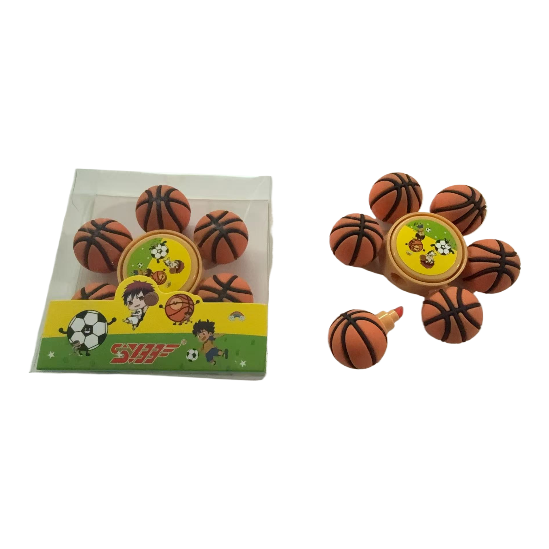 Silicone gyroscope highlighters, various silicone footballs and basketballs, wholesale of foreign trade stationery, cute and creative Item Picture