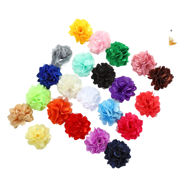 Korean-style fabric gauze flowers, super beautiful handcrafted flower DIY accessories, Korean-style hair accessories and headwear materials wholesale
