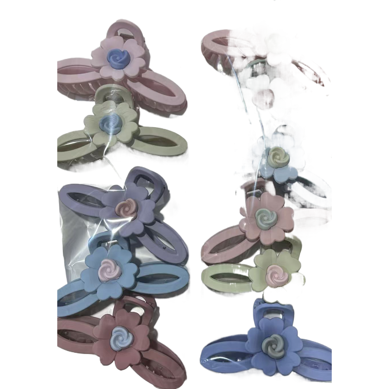 发夹/发卡/鲨鱼夹/抓夹/发饰白底实物图