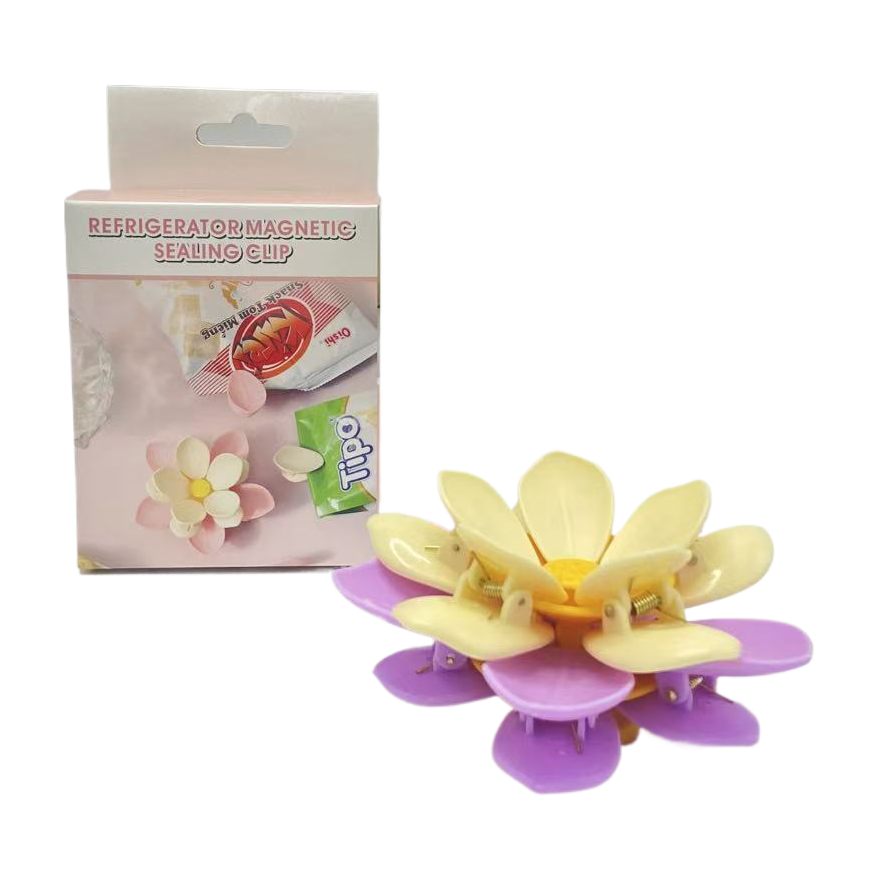 Lotus flower sealing clip, petal magnetic sealing clip, fridge magnet snack sealing clip Item Picture