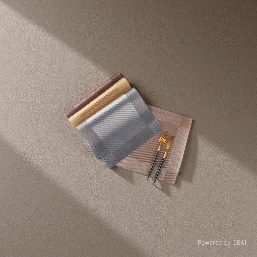 PVC特斯林创意隔热餐垫杯垫套装180g