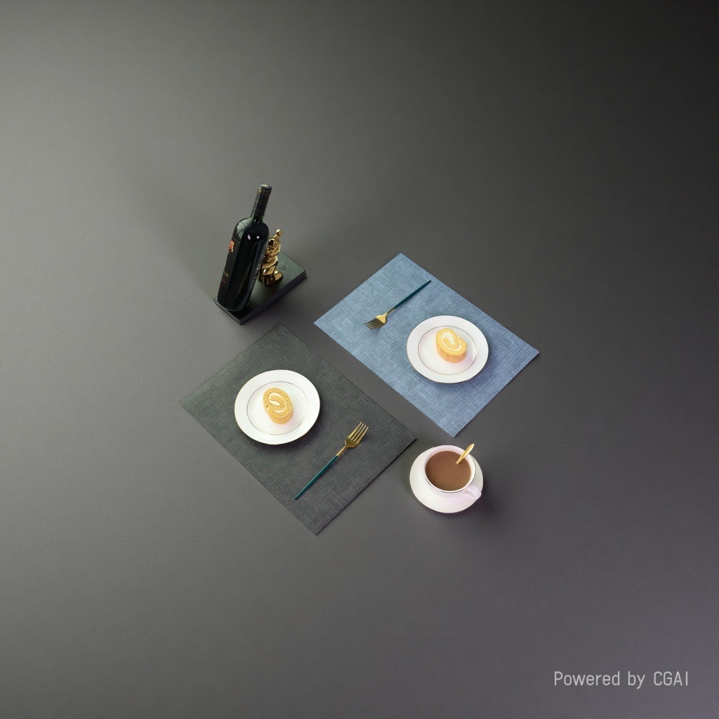 餐垫可水洗餐具桌布茶杯布纹餐桌垫子方形隔热垫高级感西餐杯垫