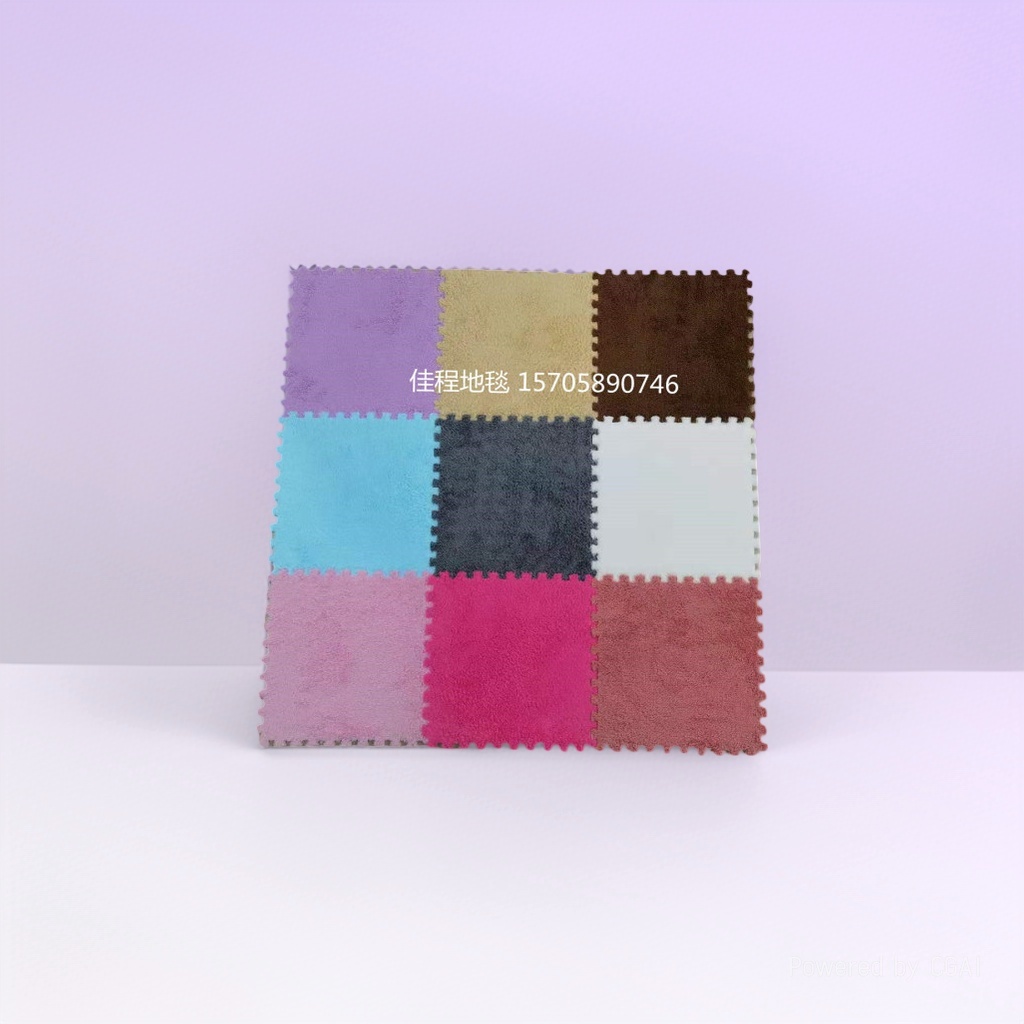 East Asia best-selling warm floor mat EVA interlocking puzzle mat Solid color plush foam floor mat Children's intelligence mat 092210758 Application Scenario