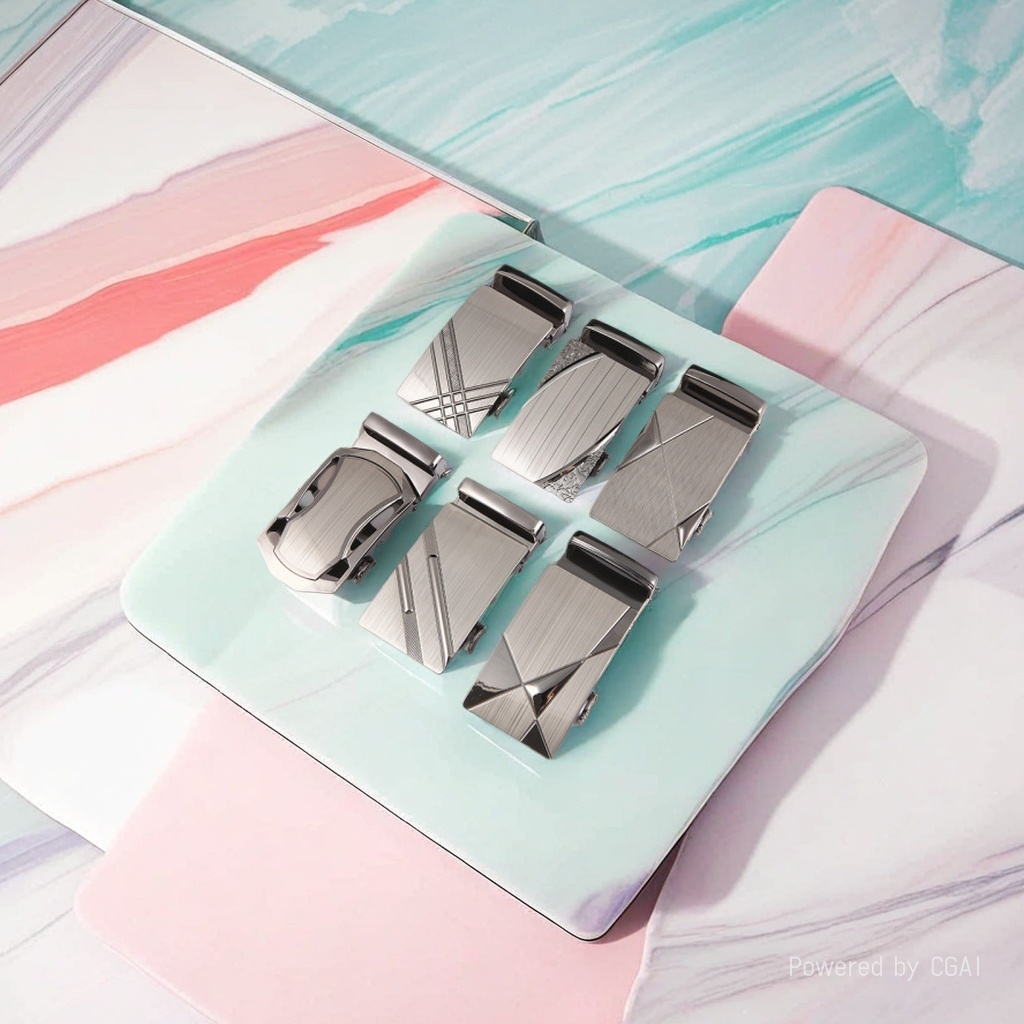 Zinc alloy belt buckle, iron wire buckle, belt wooden buckle decoration, 10cm, anti-slip, wear-resistant, firm and durable Specification image