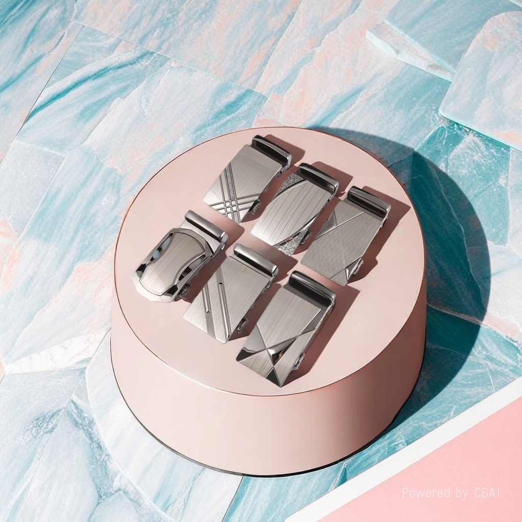 Zinc alloy belt buckle, iron wire buckle, belt wooden buckle decoration, 10cm, anti-slip, wear-resistant, firm and durable Item Picture