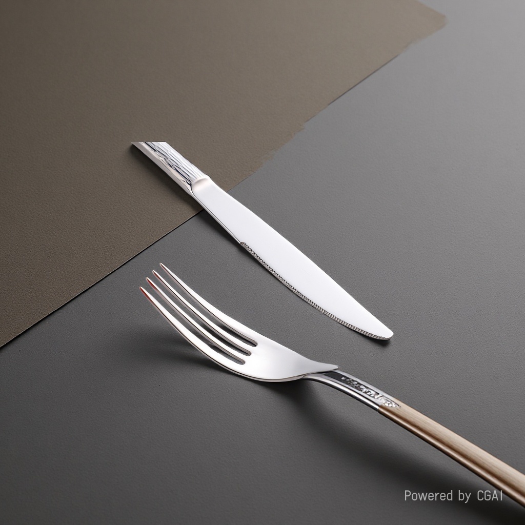Silver Dragon Egg Stainless Steel knife, fork and tableware Cross-border Bestseller Western cuisine knife, fork and spoon set details Picture