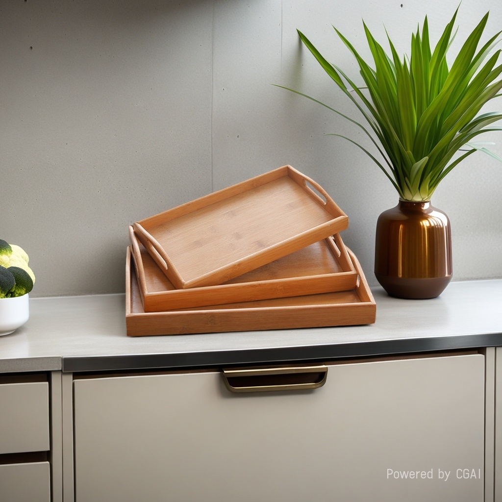Bamboo rectangular hotel bamboo trays, tea plates, household daily fruit tableware, tea sets, bamboo plates details Picture