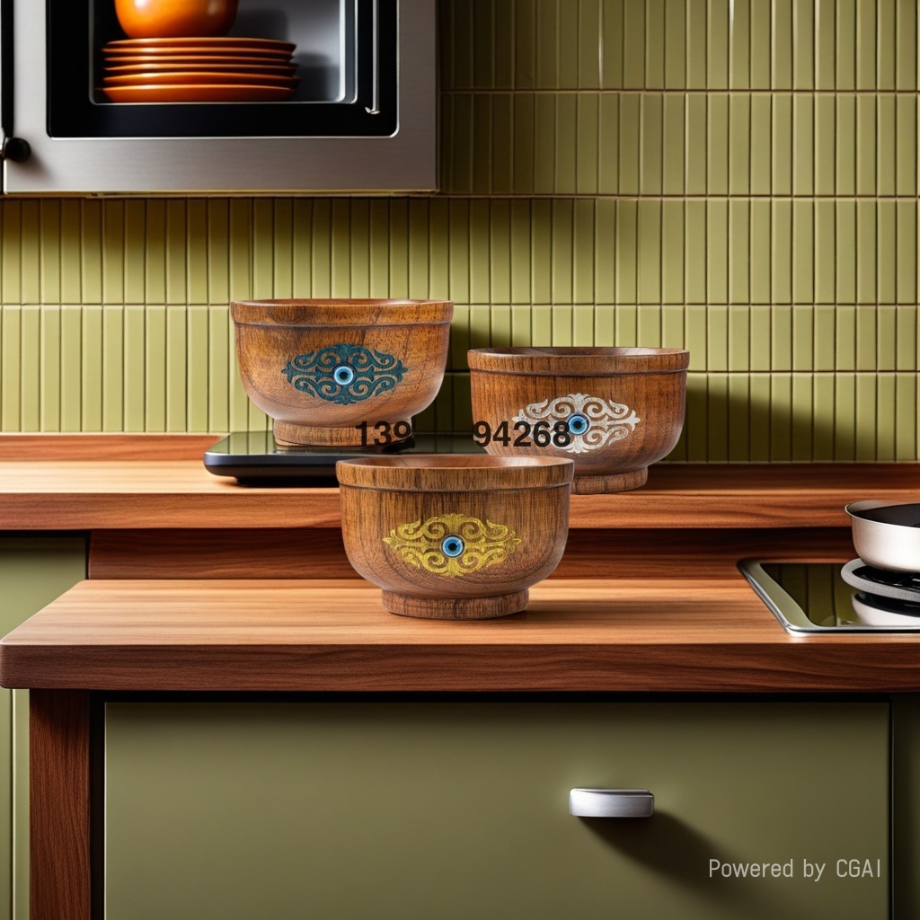 Solid wood creative Mongolian wooden bowls, household food bowls, wooden anti-scald milk tea bowls, ethnic-style jujube wood butter bowls details Picture