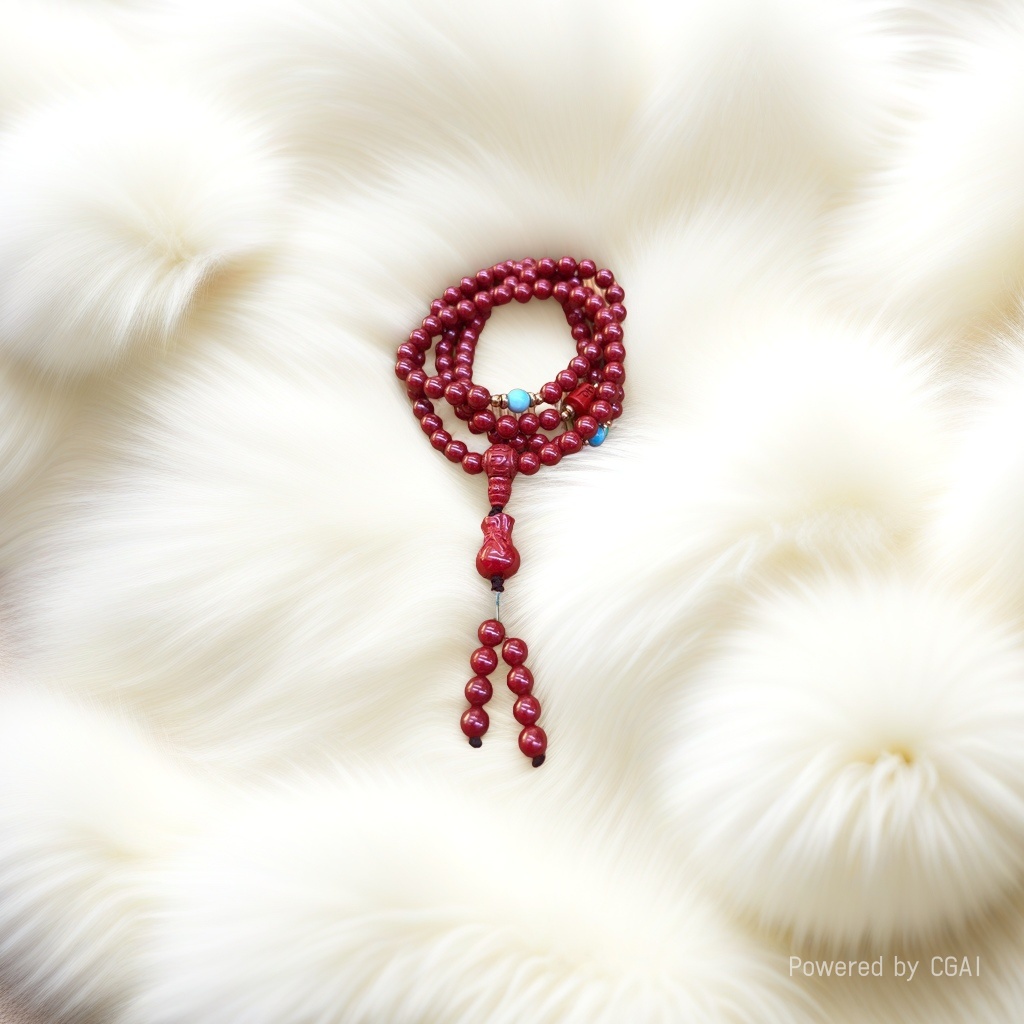 A 108-bead cinnabar Chinese-style bracelet with prayer beads for both men and women to wear