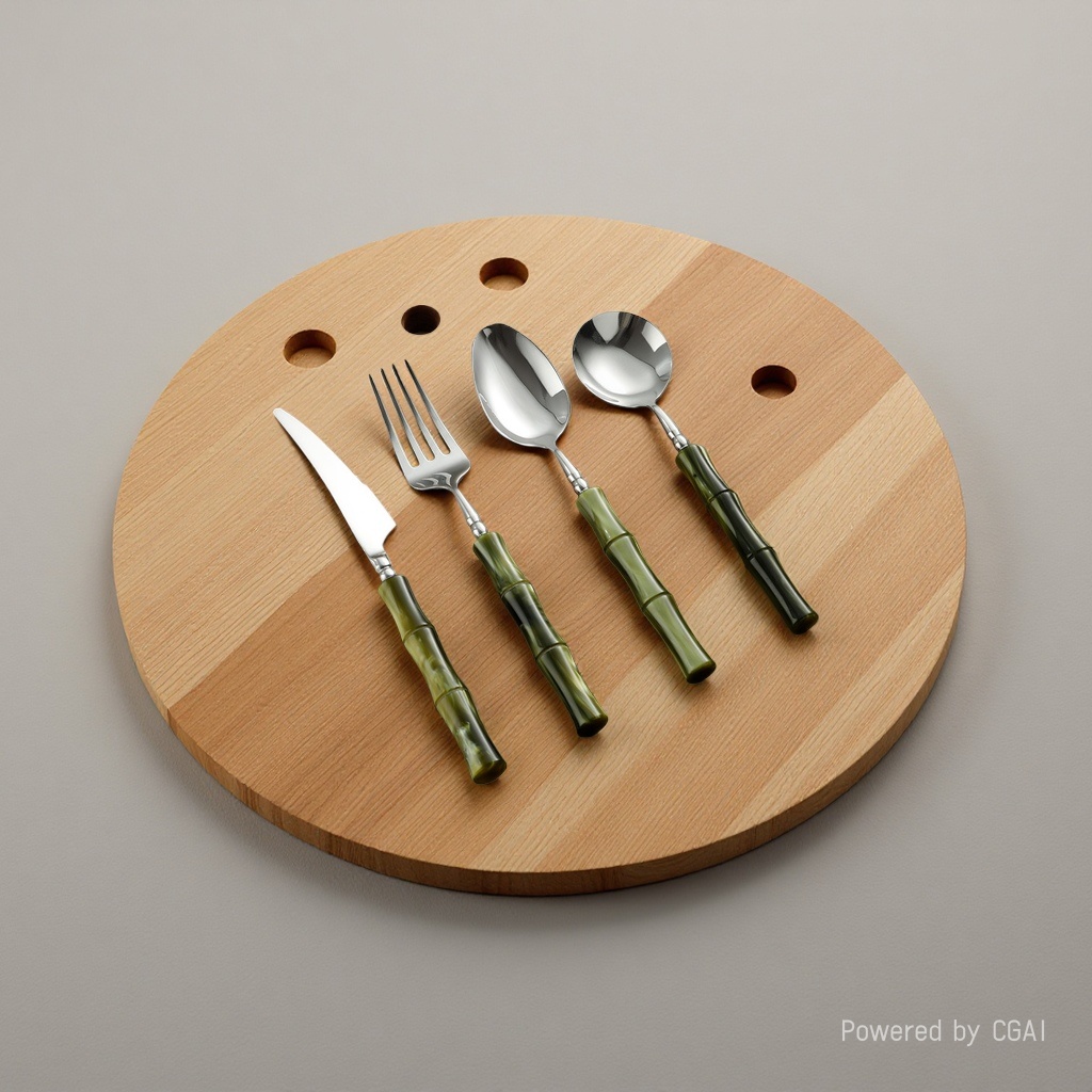Cuchillos y tenedores para filete herramientas para barbacoa pastel vajilla set 3pcs set acero inoxidable cuchillos y tenedores cucharas details Picture