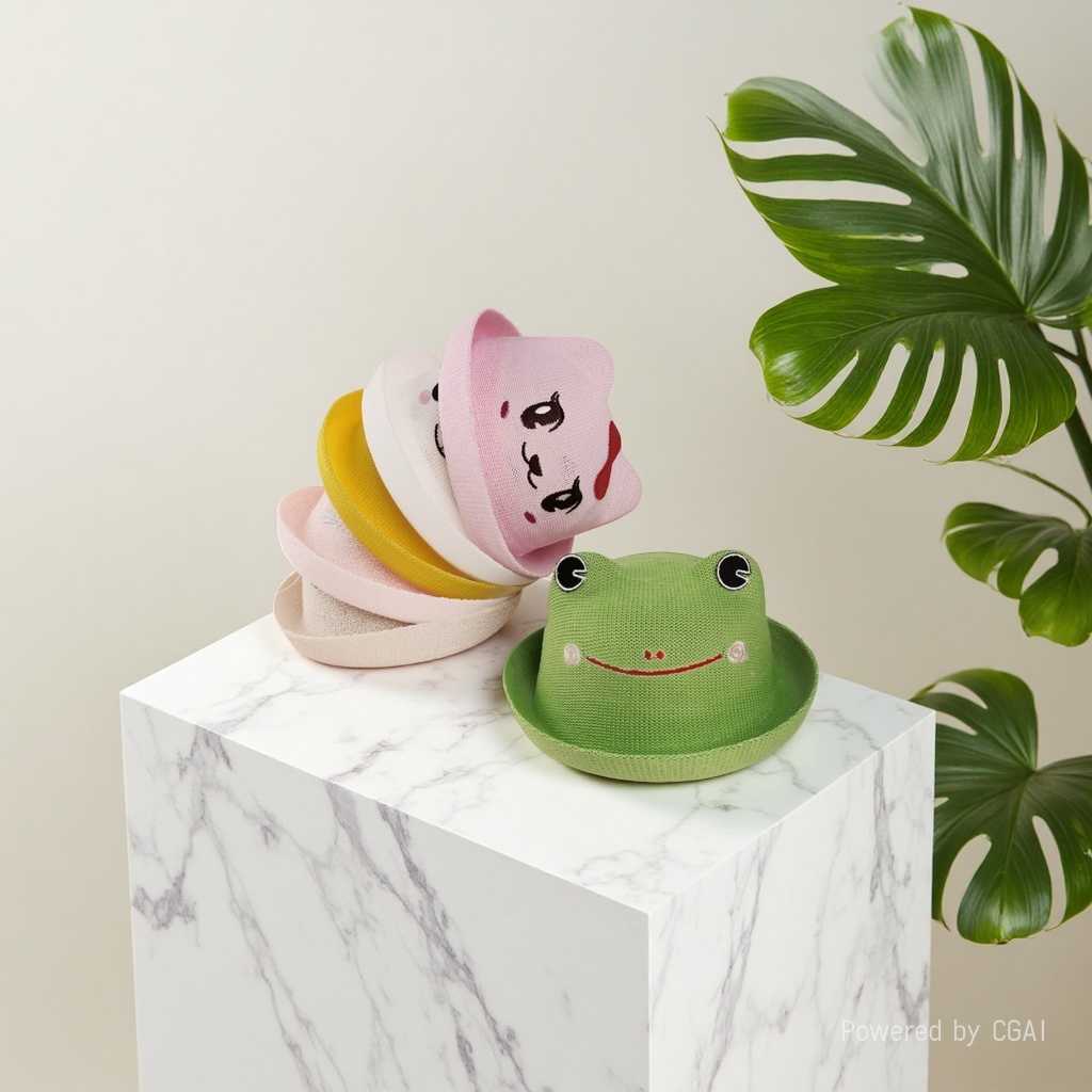 New cartoon embroidered colorful and cute summer sun hats for boys and girls in spring and summer Specification image