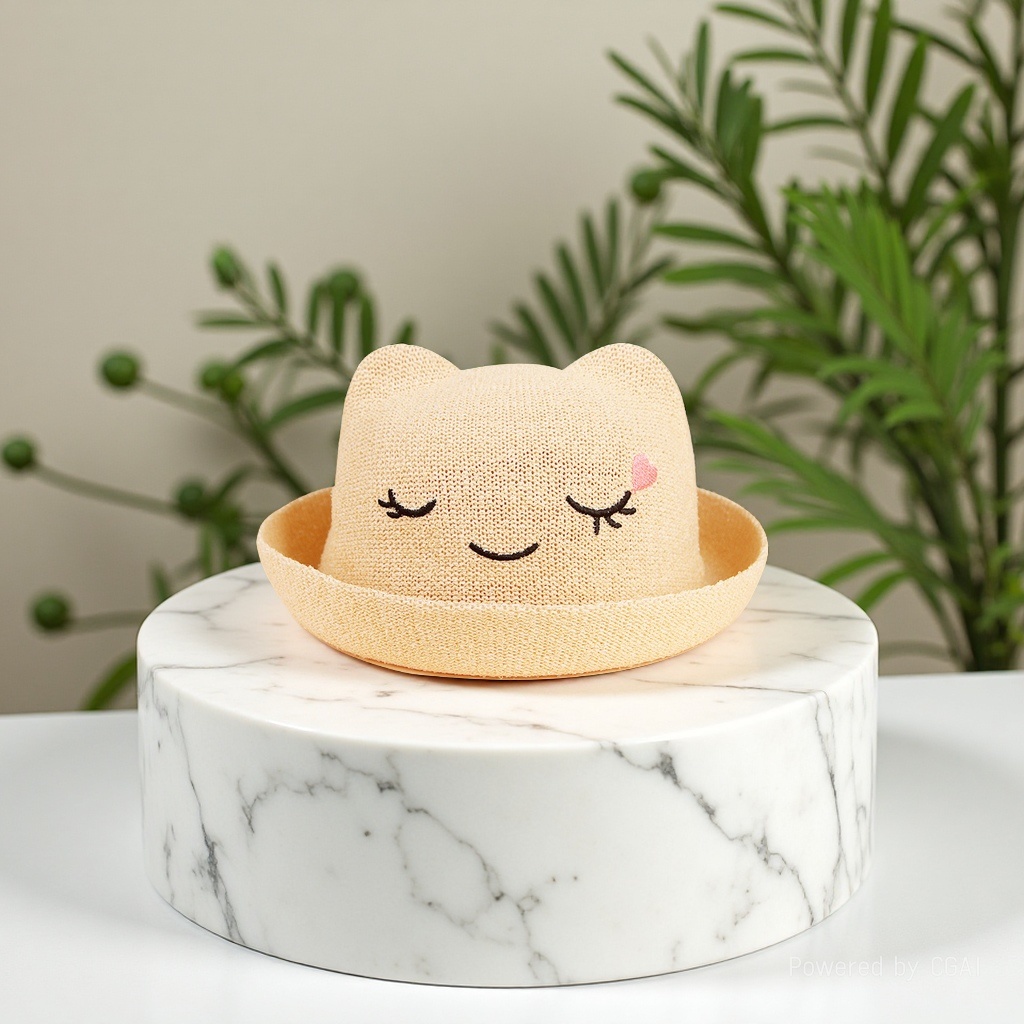 New cartoon embroidered colorful and cute summer sun hats for boys and girls in spring and summer