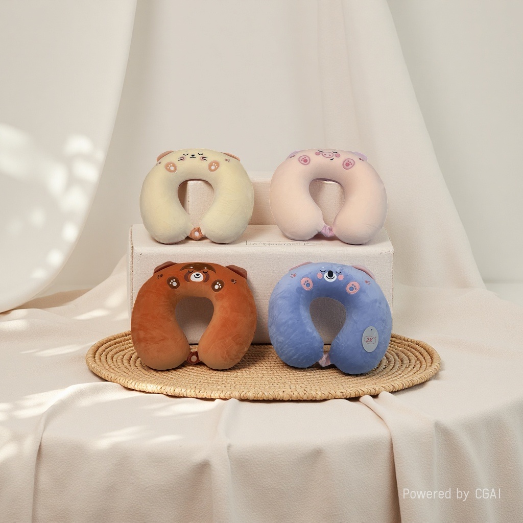 Cartoon animal-shaped memory foam U-shaped travel pillow, comfortable, breathable and neck-protecting new style Application Scenario