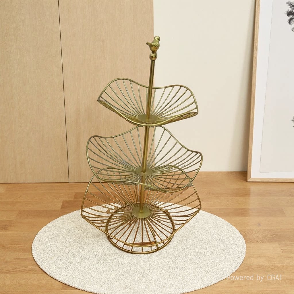 A Nordic-style fruit plate for the living room, a three-layer fruit basket for home use, a modern and simple multi-layer fruit basket for storage, and a snack basket Application Scenario