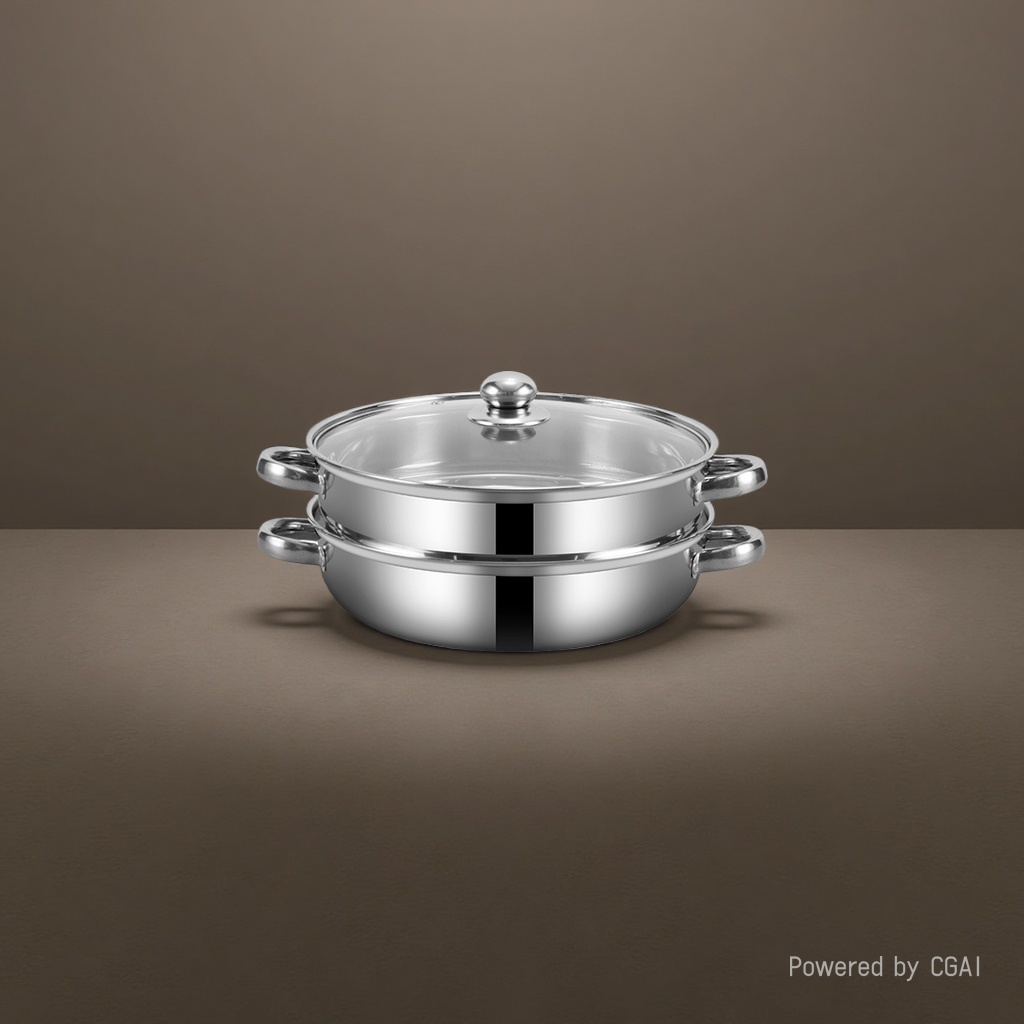 Stainless steel 316L steamer pot, multi-functional steamer pot, soup pot, steaming and boiling integrated details Picture