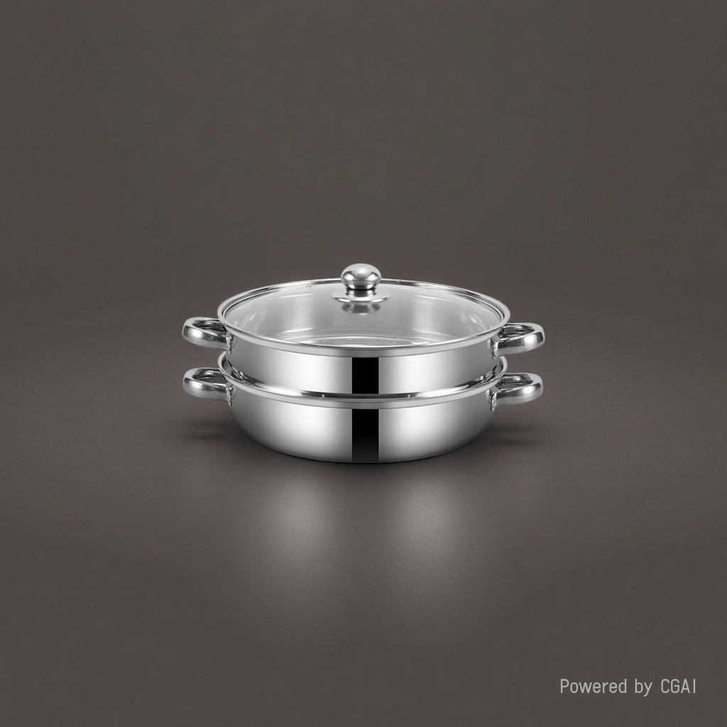 Stainless steel 316L steamer pot, multi-functional steamer pot, soup pot, steaming and boiling integrated Specification image