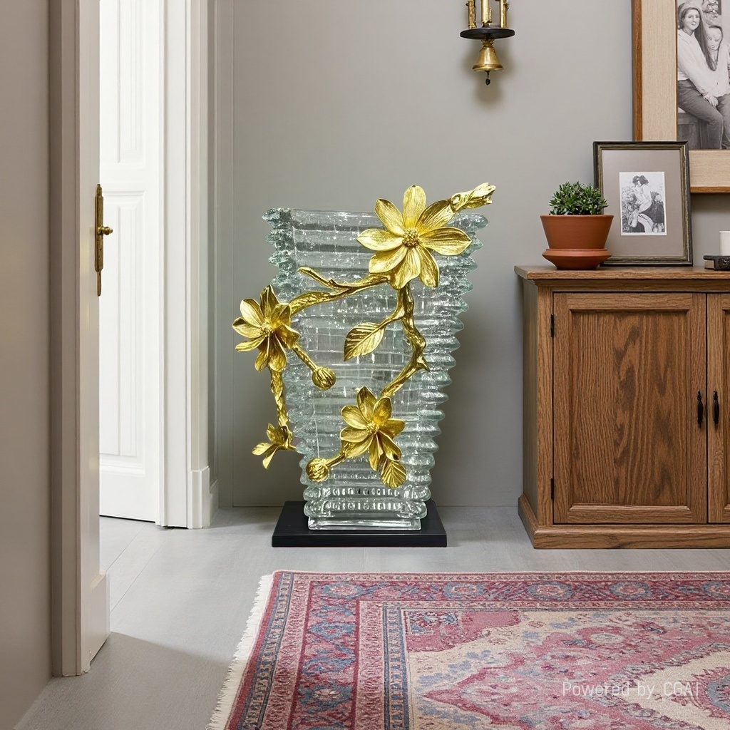 Nordic glass vases, transparent creative living room flower arrangement ornaments Application Scenario