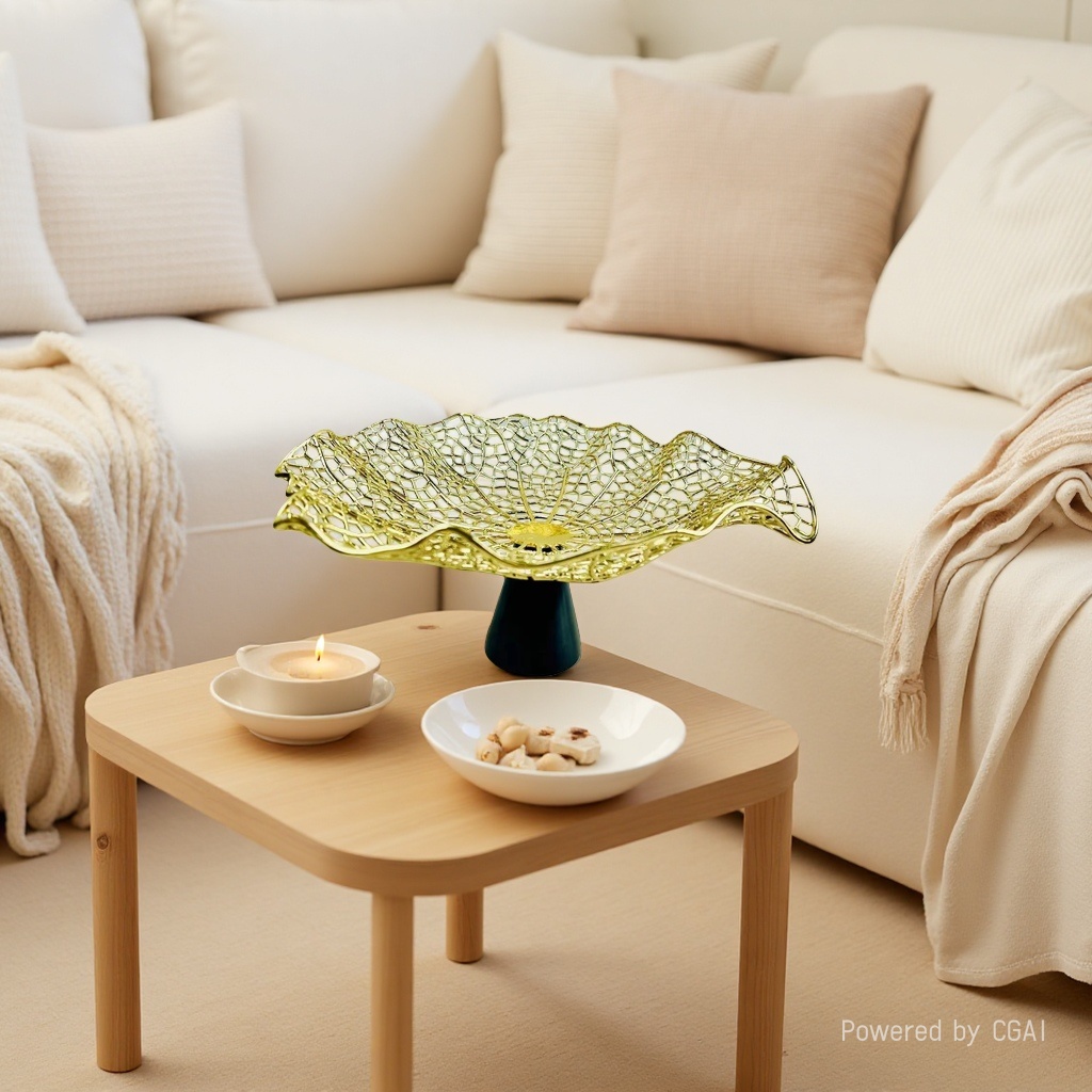 Creative hollowed-out fruit plate, living room coffee table, dining table, fruit plate, model room, light luxury decorative item, coral fruit plate Specification image