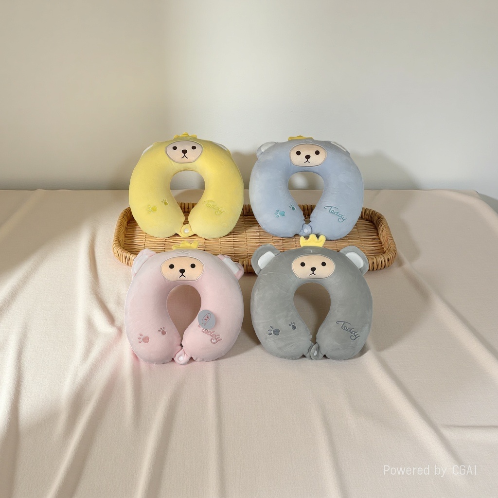Cartoon animal-shaped memory foam U-shaped pillow Travel pillow, comfortable neck protection, portable for both office and home use Specification image