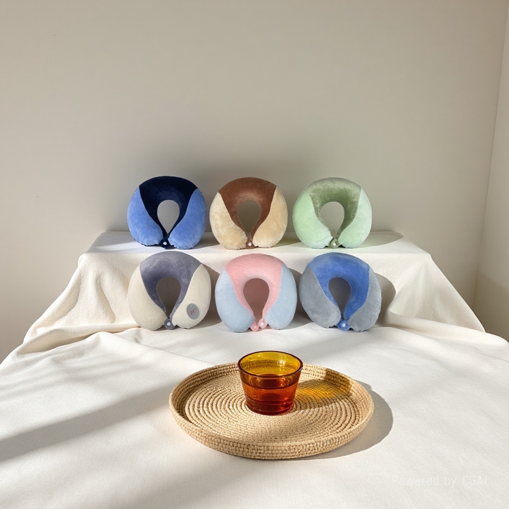Automatic inflatable travel pillow, portable inflatable pillow, travel pad, portable, light and comfortable for sleep