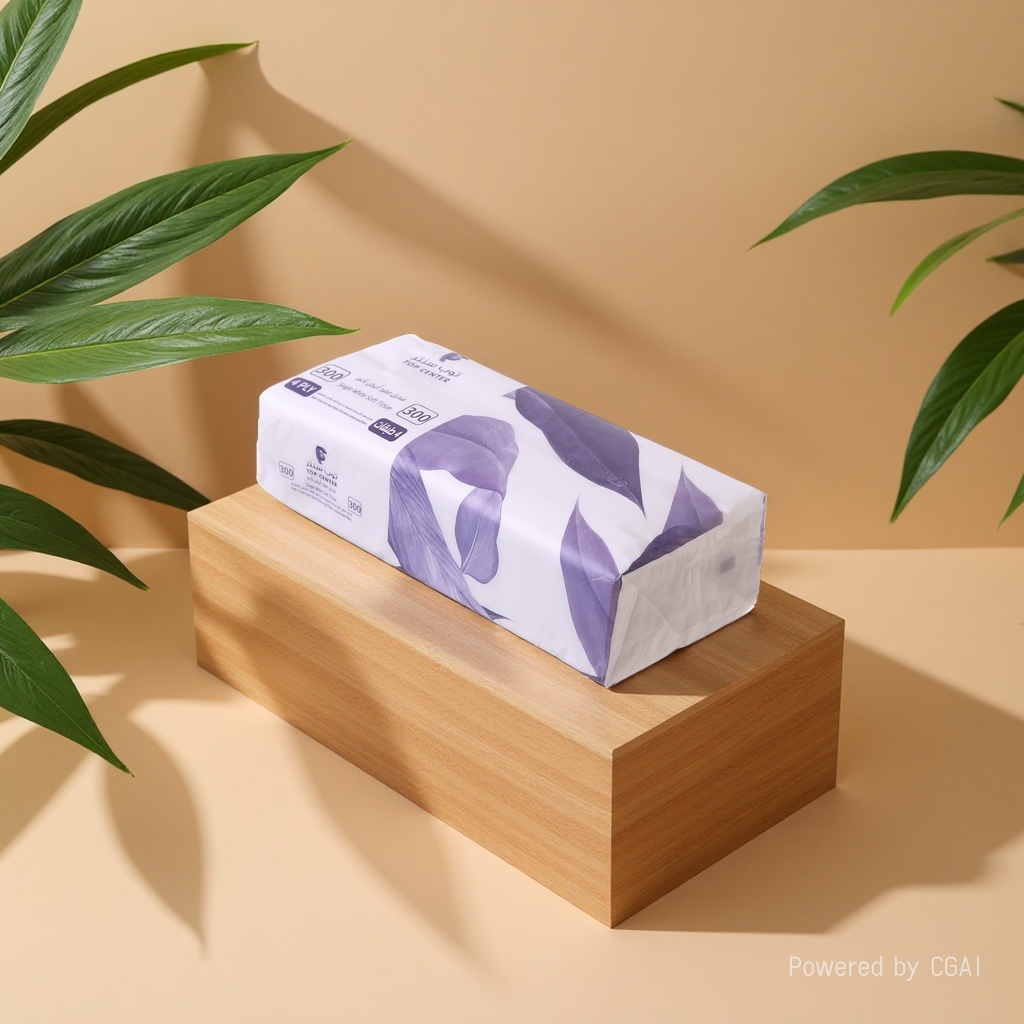 Patrón de hoja toalla de papel envoltura toalla de papel tirado Application Scenario