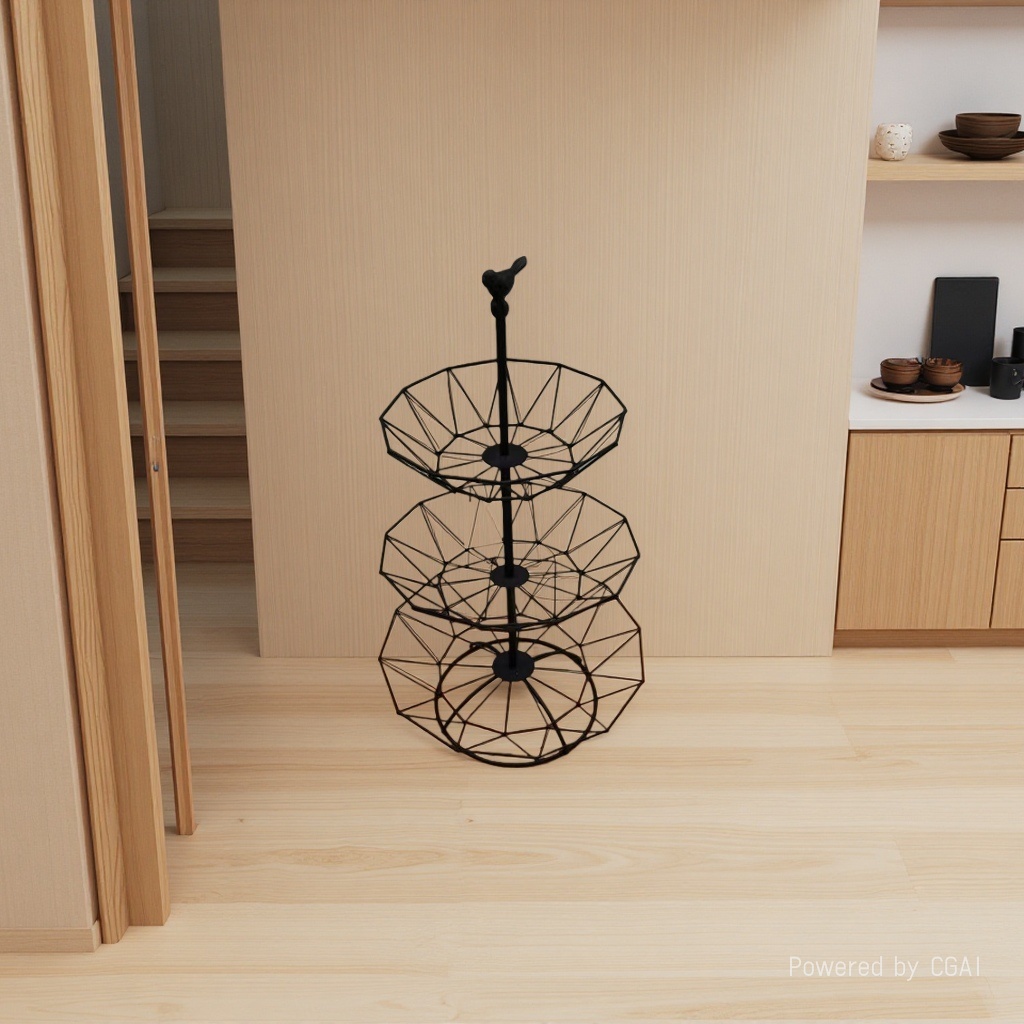 Nordic-style fruit platter, living room home, three-layer fruit basket, modern and simple, multi-layer fruit basket, storage, snack basket 105146168 Application Scenario