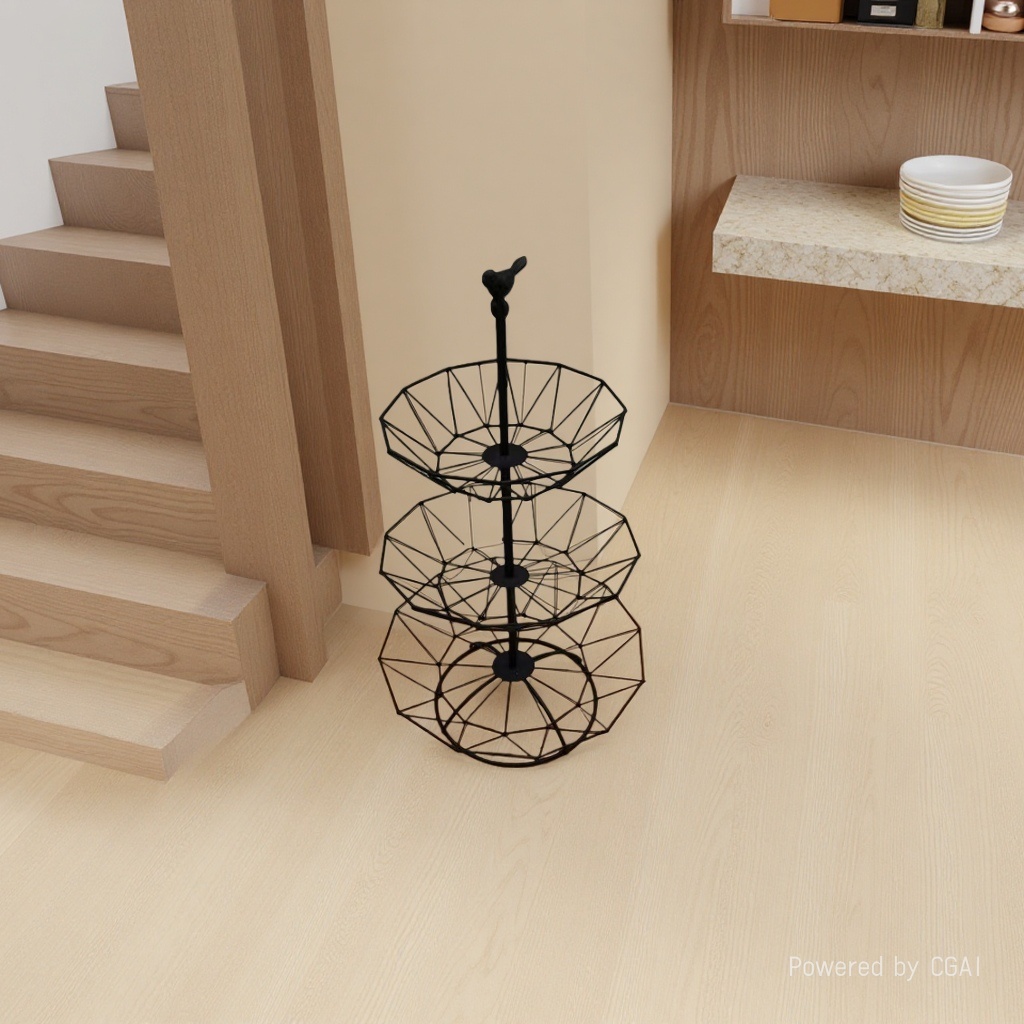 Nordic-style fruit platter, living room home, three-layer fruit basket, modern and simple, multi-layer fruit basket, storage, snack basket 105146168 Specification image