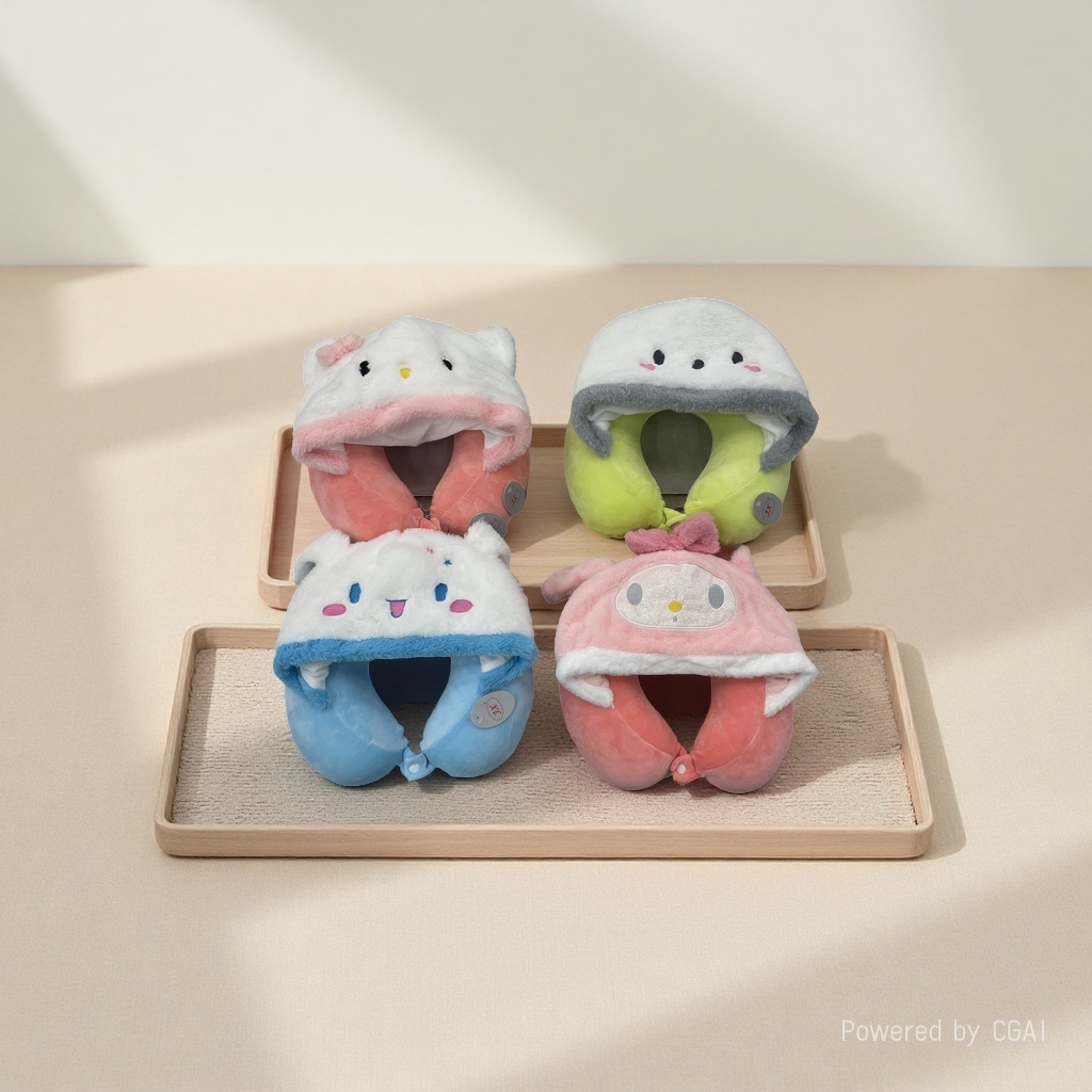 Custom plush toy chair simulation neck pillow plush toy 180g fresh and cute plush details Picture