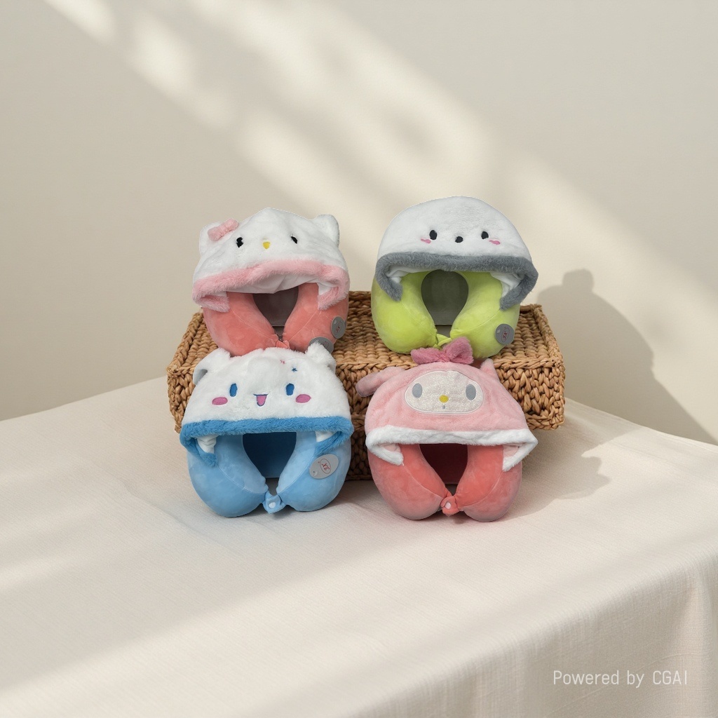 Custom plush toy chair simulation neck pillow plush toy 180g fresh and cute plush Application Scenario