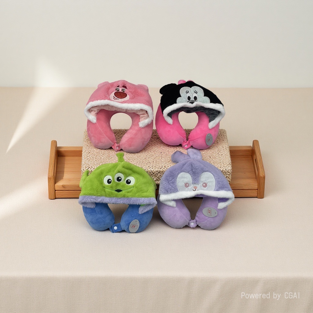Cartoon-shaped U-shaped memory foam travel pillow, comfortable, breathable and neck-protecting new style 110007502 Application Scenario