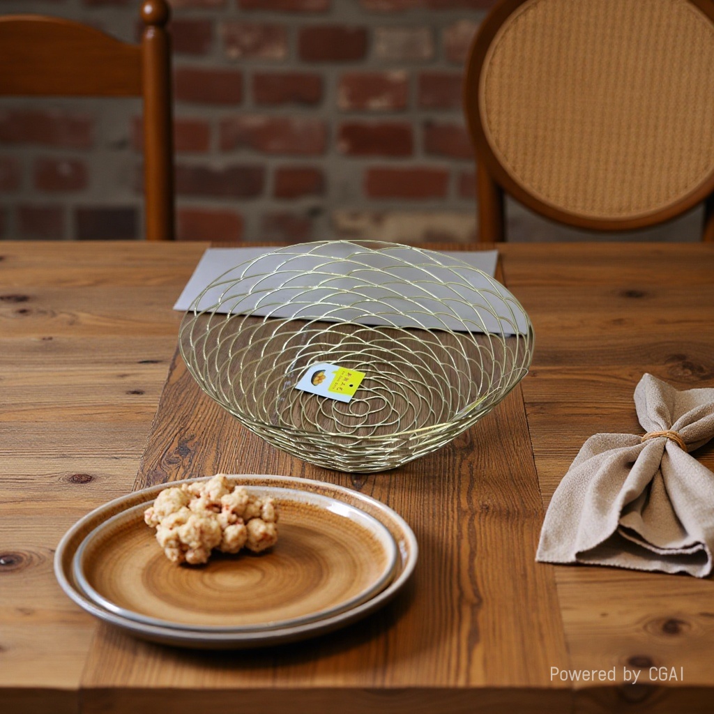 Light luxury style iron fruit plate, draining and storage fruit basket, high-end feel, ins high appearance level, living room home fruit plate Specification image