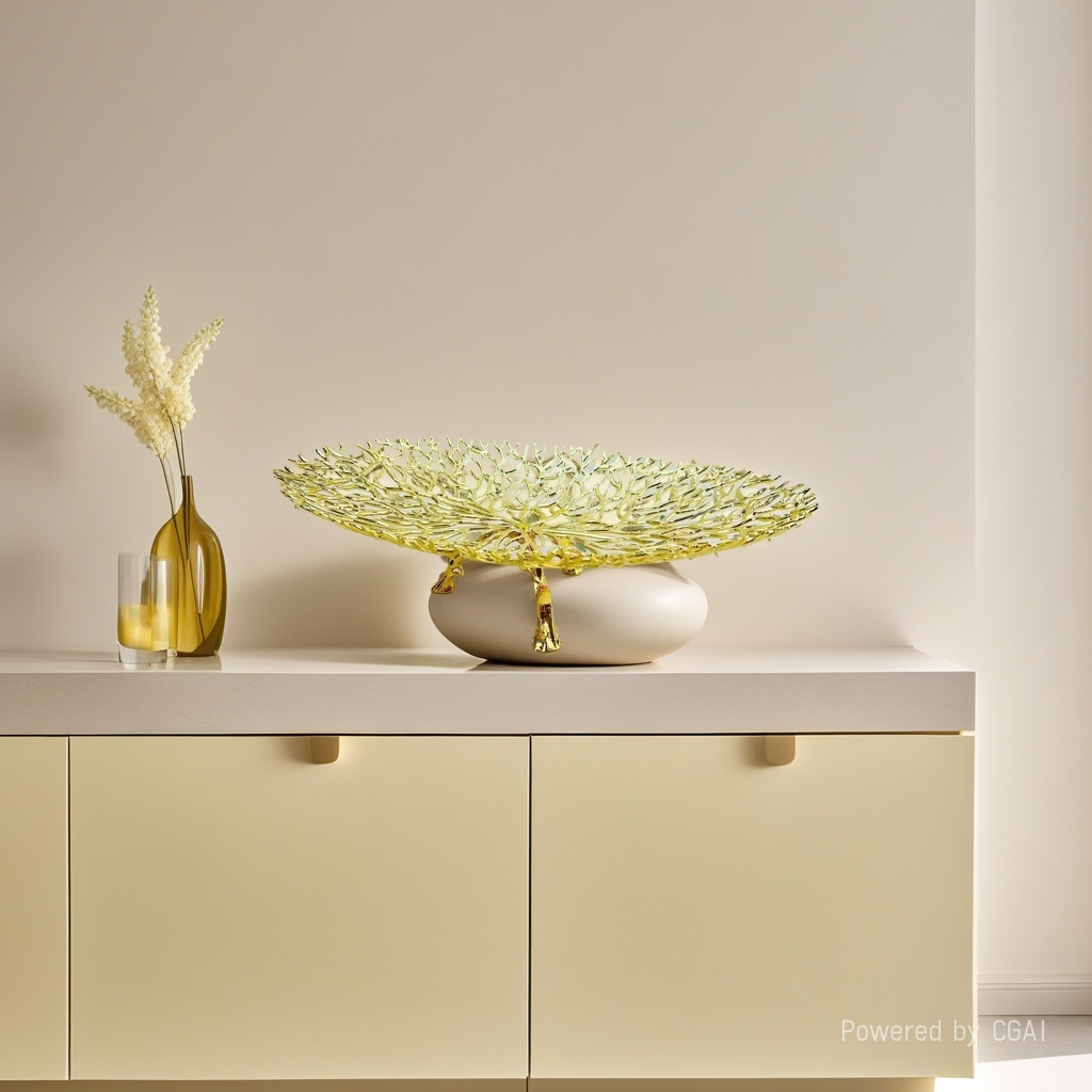 European-style creative hotel table decorations, light luxury and fashionable fruit plates, coral trees, living room furnishings, and metal soft decorations for the entrance hall Specification image