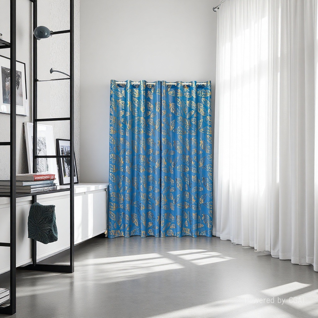 Factory direct sales of African and American gilded feather blackout curtains, suitable for bedrooms, living rooms, balconies, home furnishing, supermarkets and e-commerce. 137*240 Specification image