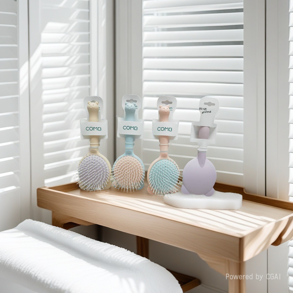 头饰/梳子/整盒电话线皮筋/婴童发饰/木梳产品图