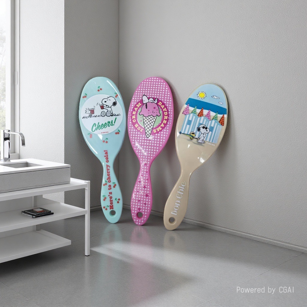 卡通爆款蓬松梳子梳蓬松弧形梳子空气梳蓬松组合防脱日用百货批发