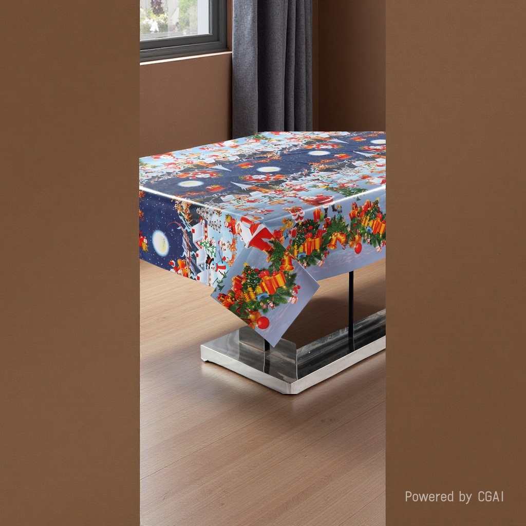 pvc crystal Christmas tablecloth roll, Halloween egg roll tablecloth, anti-slip, durable and washable, Christmas tablecloth roll Application Scenario