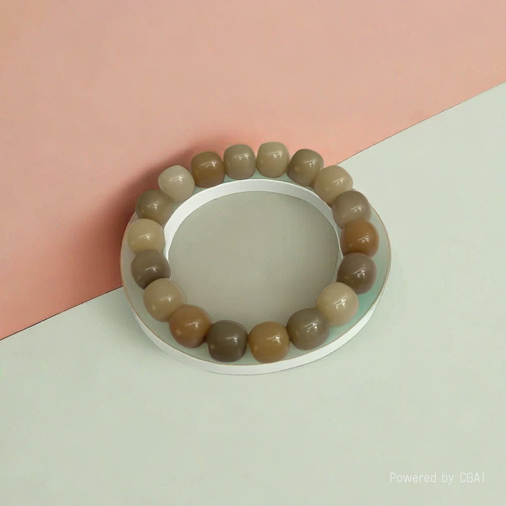 Wholesale of natural premium white jade Bodhi root bracelets, rare violet gradient high-throw Buddhist prayer beads and prayer beads for men and women Specification image