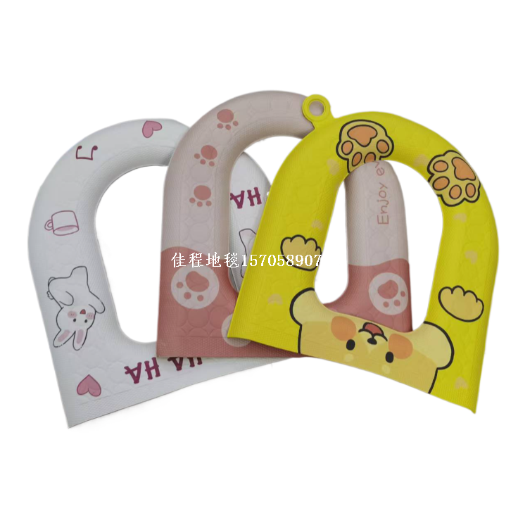 Cross-border toilet seat cushion, all-season universal toilet seat cushion, EVA washable waterproof cartoon printed toilet seat cushion, wholesale 090038513 Item Picture