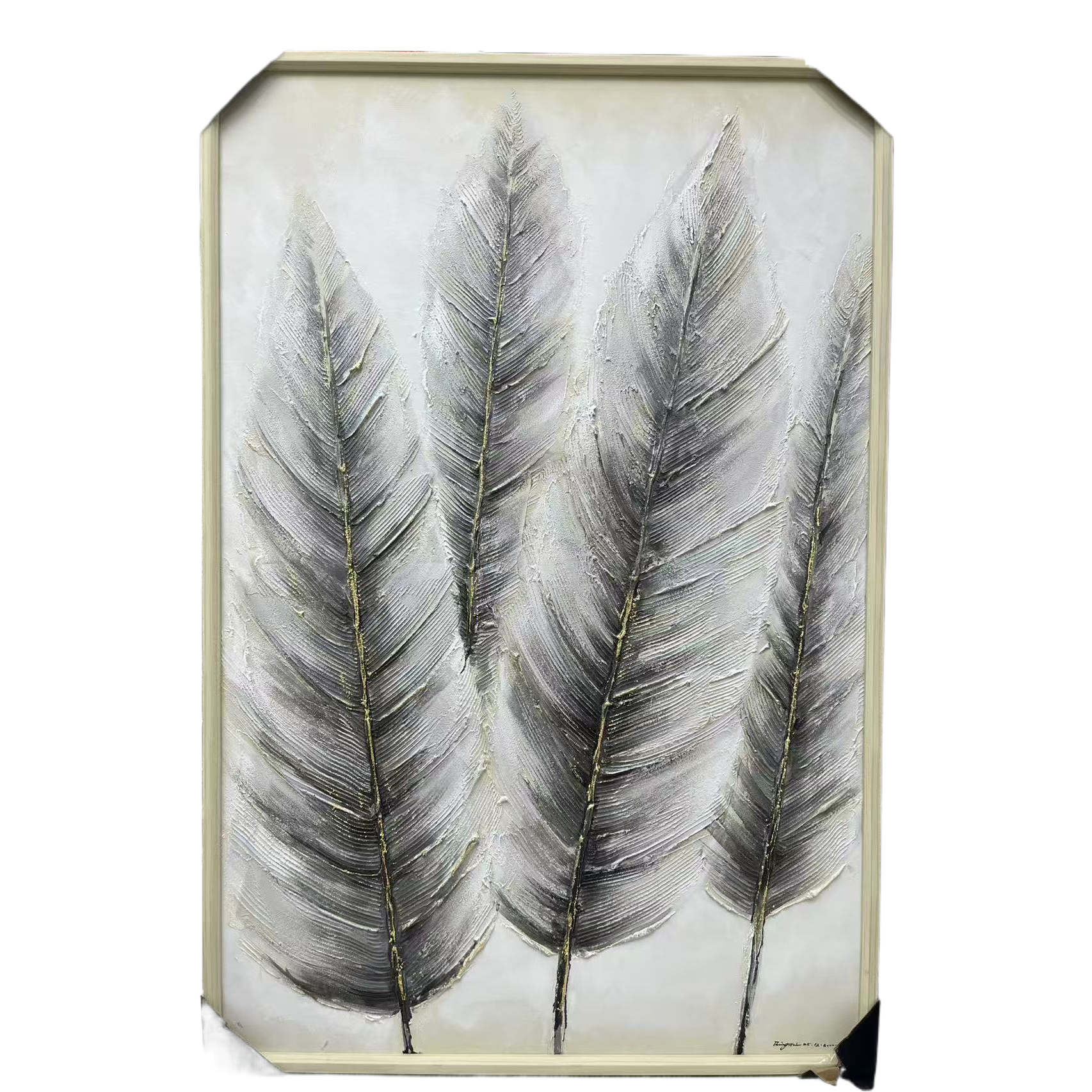 Entrance hall decorative painting, hand-painted oil painting, living room decorative painting, light luxury hanging painting, dining room American mural, corridor texture painting. 091157913 Item Picture