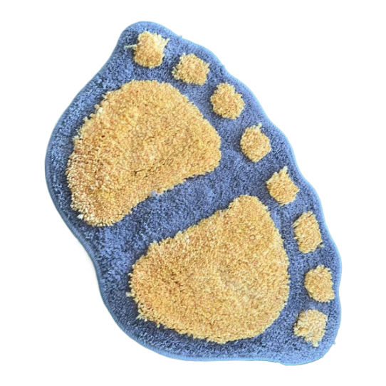 Dian Shuo bottom flocked foot mat, water-absorbing foot mat, double foot plush mat, flocked jacquard mat. 092410697 Item Picture
