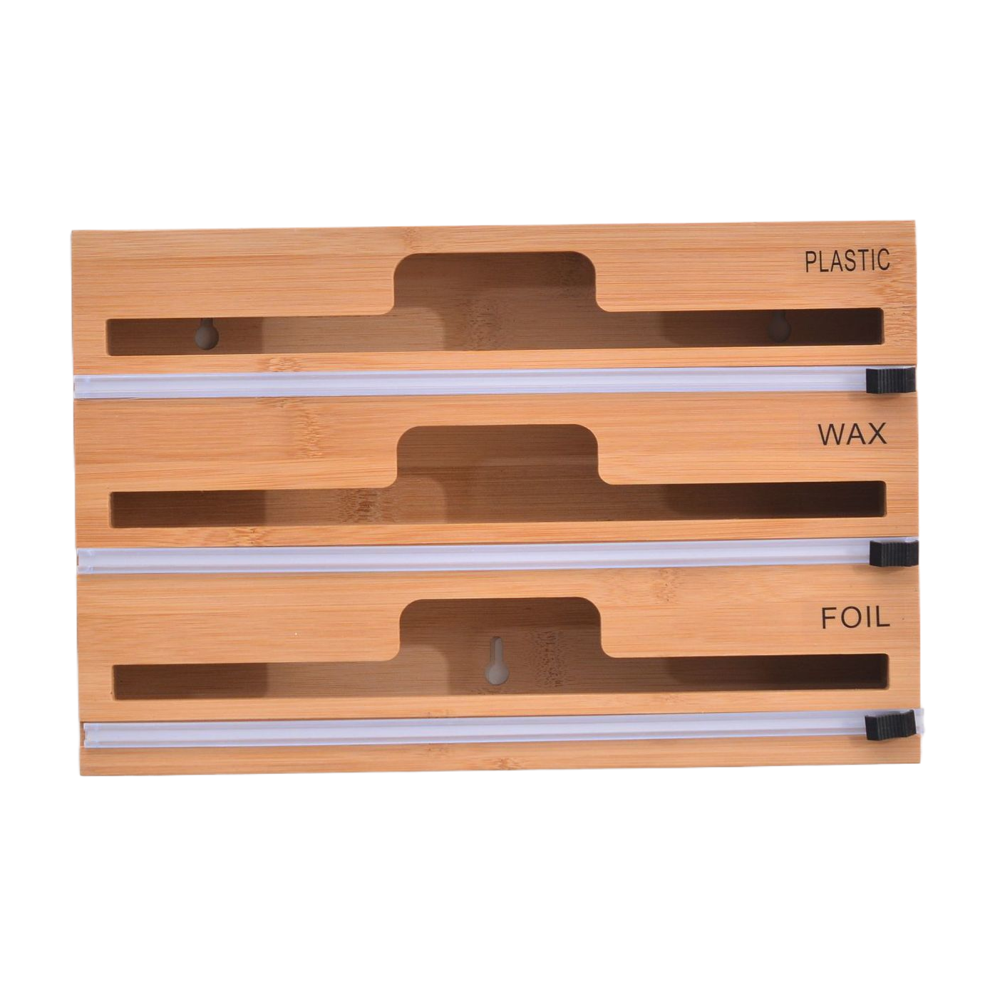 Bamboo and wood drawer-type storage box, square cling film cutter, tin foil paper sheepskin roll cutter, bamboo storage box Item Picture