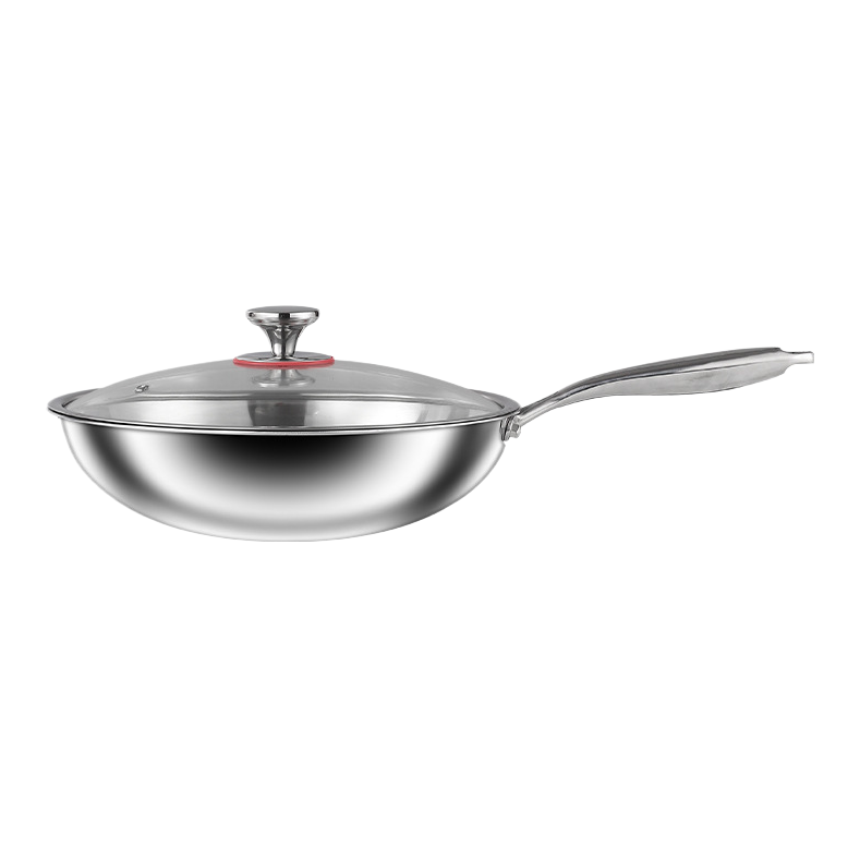 Titanium alloy non-stick wok, stainless steel cast iron wok, multi-material wok, household cooking wonder Item Picture