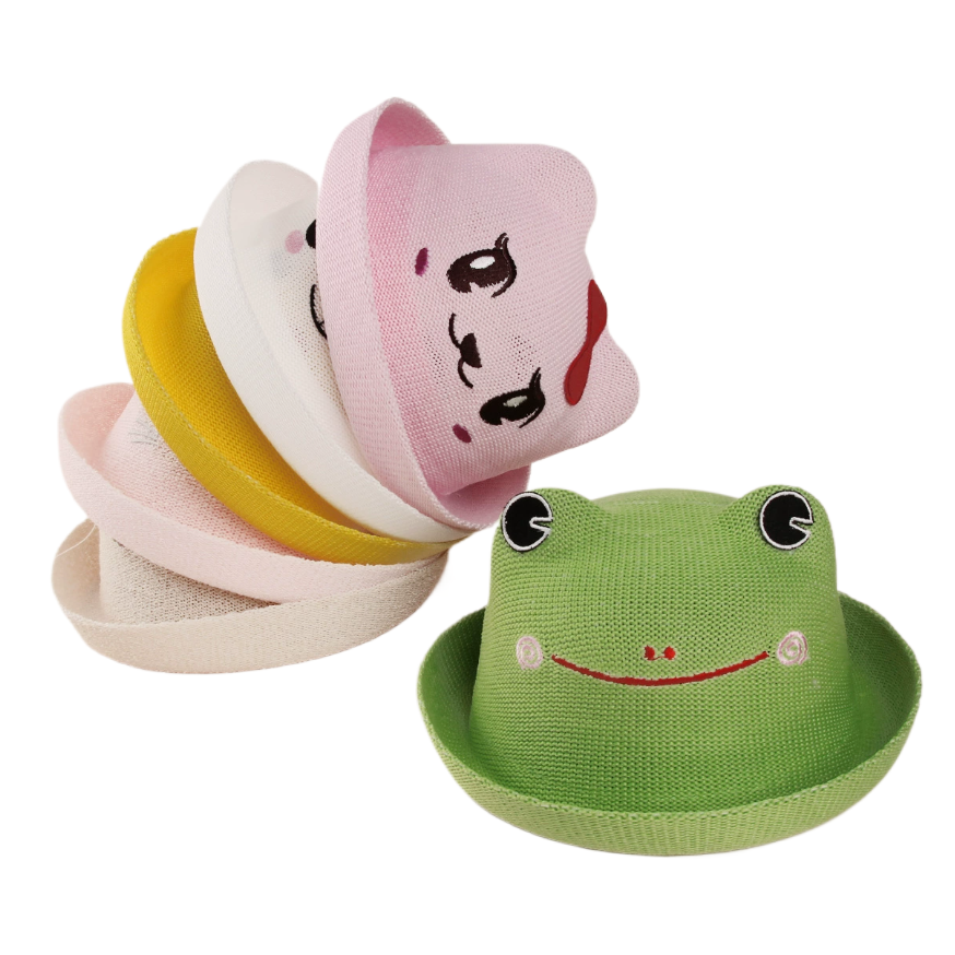 New cartoon embroidered colorful and cute summer sun hats for boys and girls in spring and summer Item Picture