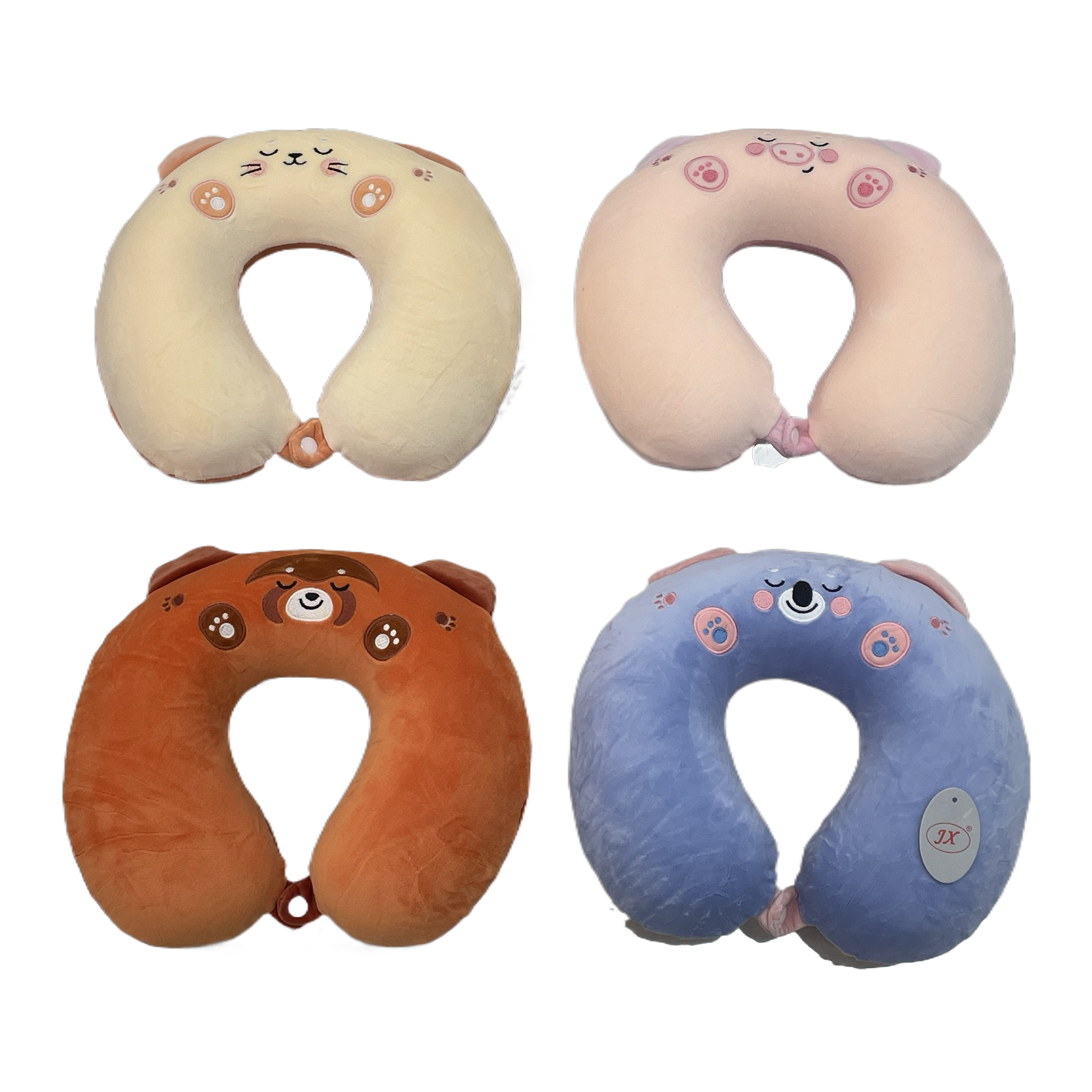 Cartoon animal-shaped memory foam U-shaped travel pillow, comfortable, breathable and neck-protecting new style Item Picture