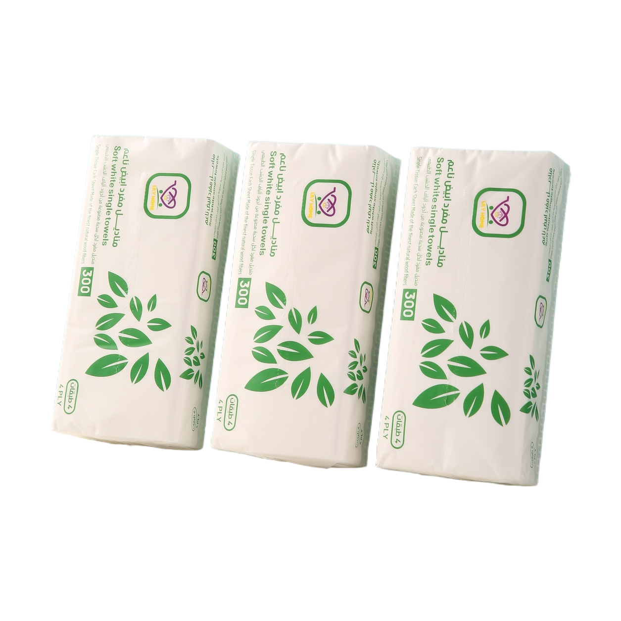 Hojas verdes patrón de papel toalla envoltura de papel toalla rollo de papel Item Picture