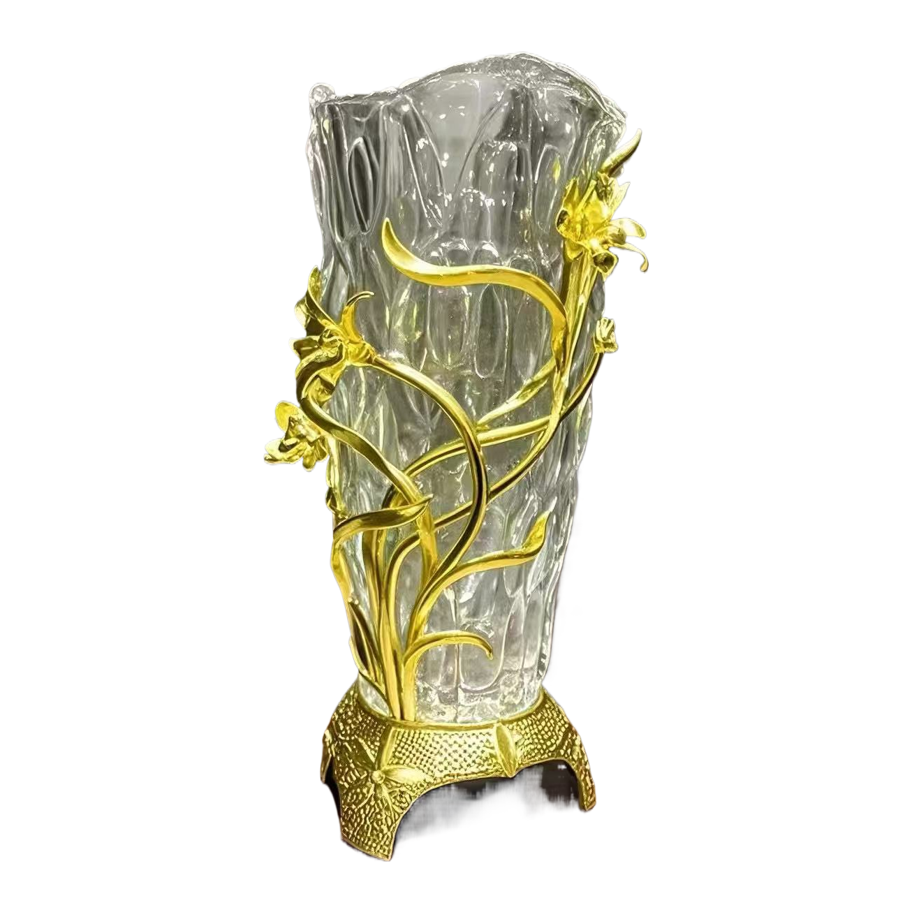 Cross-border European-style light luxury glass vase, a high-end living room flower arrangement, indoor transparent hydroponic decorative item Item Picture
