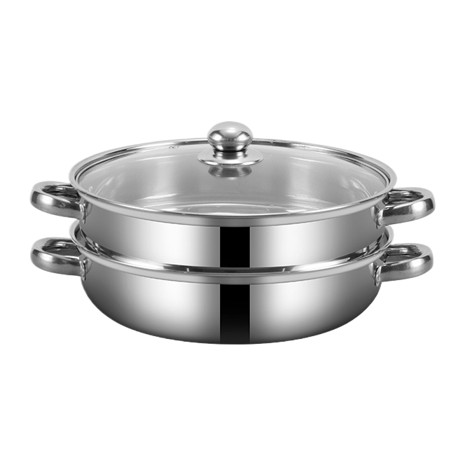 Stainless steel 316L steamer pot, multi-functional steamer pot, soup pot, steaming and boiling integrated Item Picture