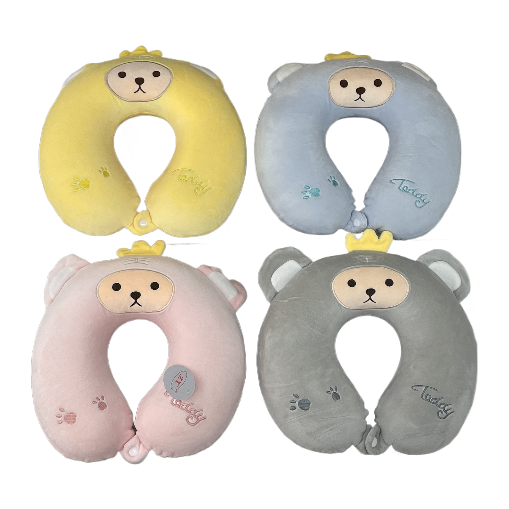 Cartoon animal-shaped memory foam U-shaped pillow Travel pillow, comfortable neck protection, portable for both office and home use Item Picture