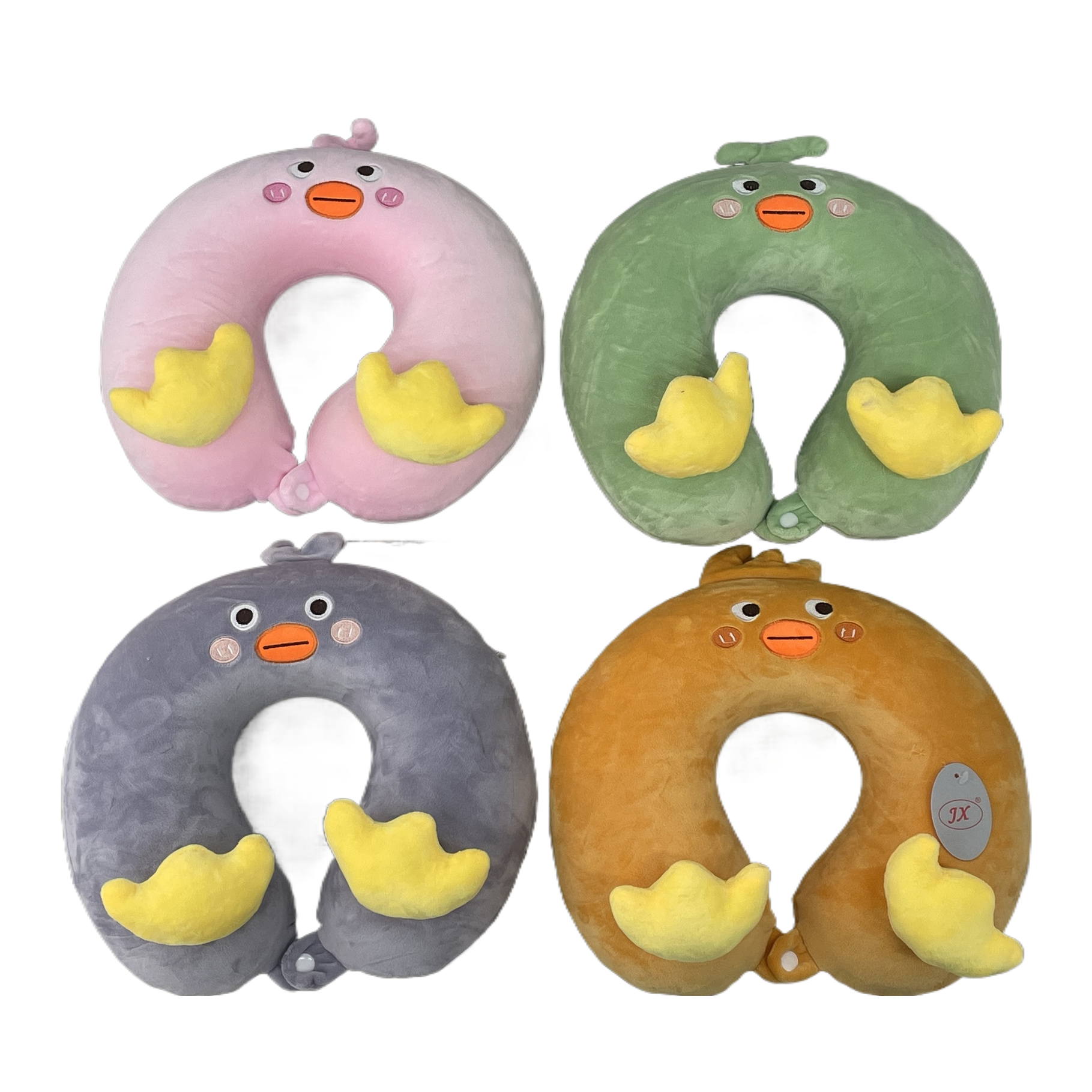 Cute cartoon duck-shaped memory foam U-shaped travel pillow, comfortable neck protection, relaxing sleep Item Picture
